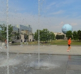 Parc André Citroën Montgolfière jet d'eau 